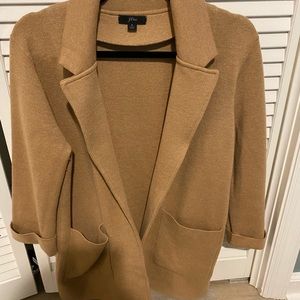 J Crew camel blazer cardigan
